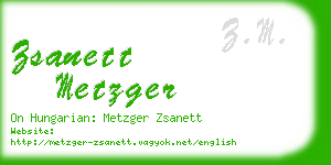 zsanett metzger business card